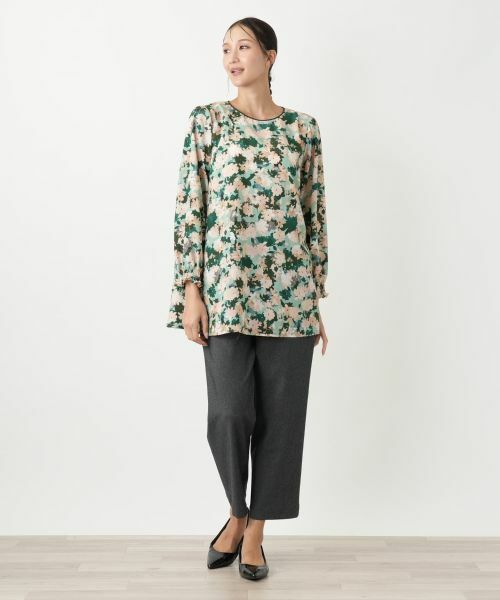Leilian PLUS HOUSE / レリアンプラスハウス シャツ・ブラウス | 花柄ブラウス【Leilian WHITE LABEL】 | 詳細1