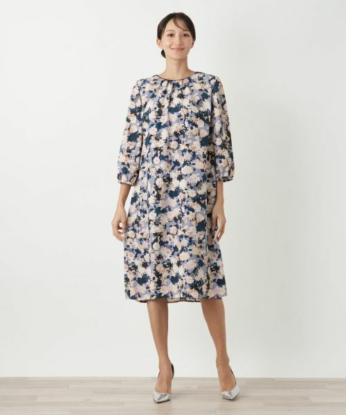Leilian PLUS HOUSE / レリアンプラスハウス ドレス | 花柄フレアワンピース【Leilian WHITE LABEL】 | 詳細1