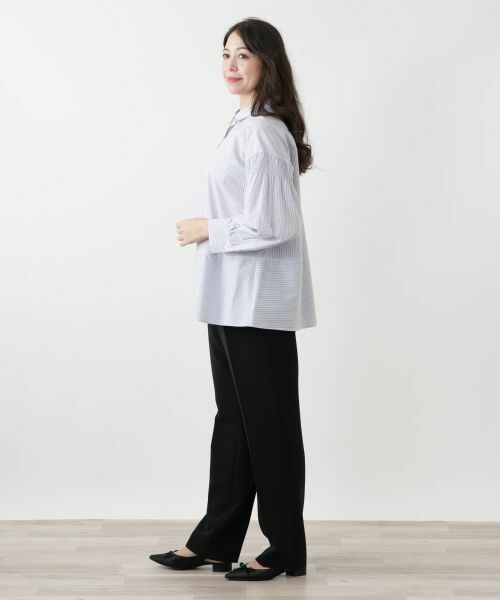 Leilian PLUS HOUSE / レリアンプラスハウス シャツ・ブラウス | ストライプ切替ブラウス【MUSE BY ROCHAS Premiere】 | 詳細2