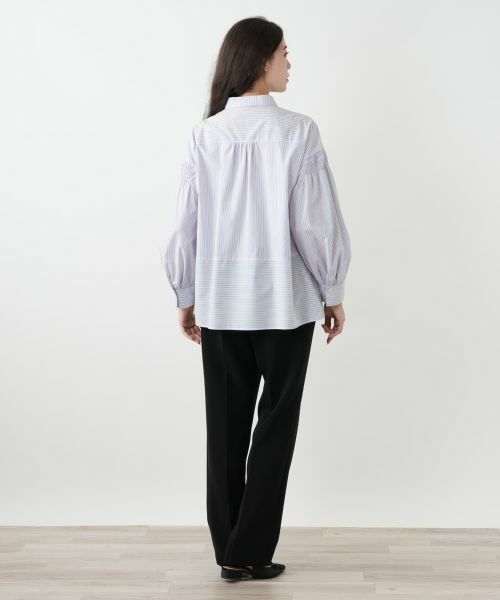 Leilian PLUS HOUSE / レリアンプラスハウス シャツ・ブラウス | ストライプ切替ブラウス【MUSE BY ROCHAS Premiere】 | 詳細3