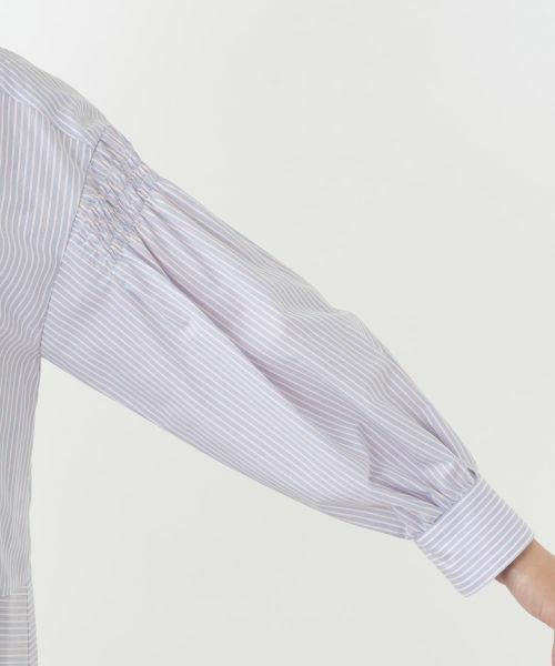 Leilian PLUS HOUSE / レリアンプラスハウス シャツ・ブラウス | ストライプ切替ブラウス【MUSE BY ROCHAS Premiere】 | 詳細9