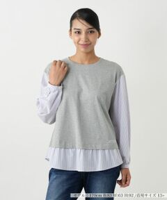 Leilian PLUS HOUSE / レリアンプラスハウス シャツ・ブラウス | レイヤード風プルオーバー【MUSE BY ROCHAS Premiere】