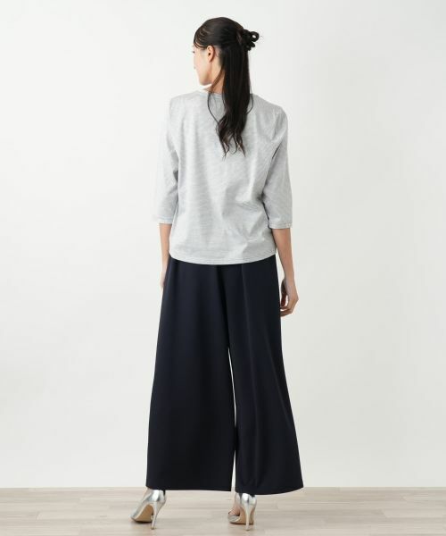 Leilian PLUS HOUSE / レリアンプラスハウス カットソー | ボーダー七分袖カットソー【MUSE BY ROCHAS Premiere】 | 詳細3