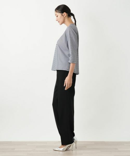 Leilian PLUS HOUSE / レリアンプラスハウス カットソー | ボーダー七分袖カットソー【MUSE BY ROCHAS Premiere】 | 詳細5