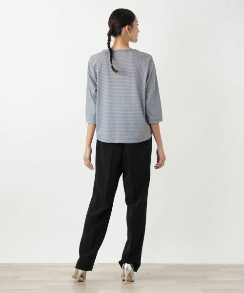 Leilian PLUS HOUSE / レリアンプラスハウス カットソー | ボーダー七分袖カットソー【MUSE BY ROCHAS Premiere】 | 詳細6