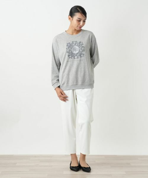 Leilian PLUS HOUSE / レリアンプラスハウス スウェット | 刺繍プルオーバー【MUSE BY ROCHAS Premiere】 | 詳細4