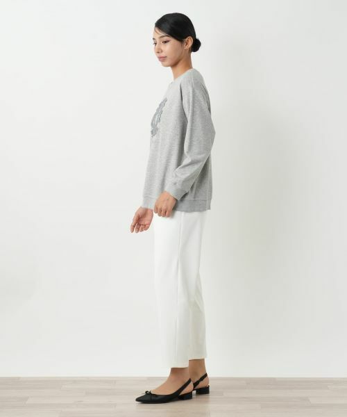 Leilian PLUS HOUSE / レリアンプラスハウス スウェット | 刺繍プルオーバー【MUSE BY ROCHAS Premiere】 | 詳細5