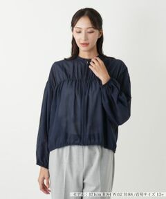 Leilian PLUS HOUSE / レリアンプラスハウス その他アウター | ギャザージップジャケット【NEMIKA】