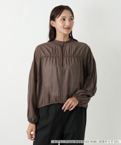 Leilian PLUS HOUSE / レリアンプラスハウス その他アウター | ギャザージップジャケット【NEMIKA】