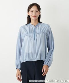 Leilian PLUS HOUSE / レリアンプラスハウス その他アウター | ギャザージップジャケット【NEMIKA】