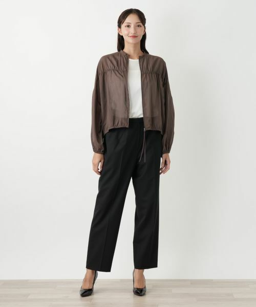 Leilian PLUS HOUSE / レリアンプラスハウス その他アウター | ギャザージップジャケット【NEMIKA】 | 詳細1