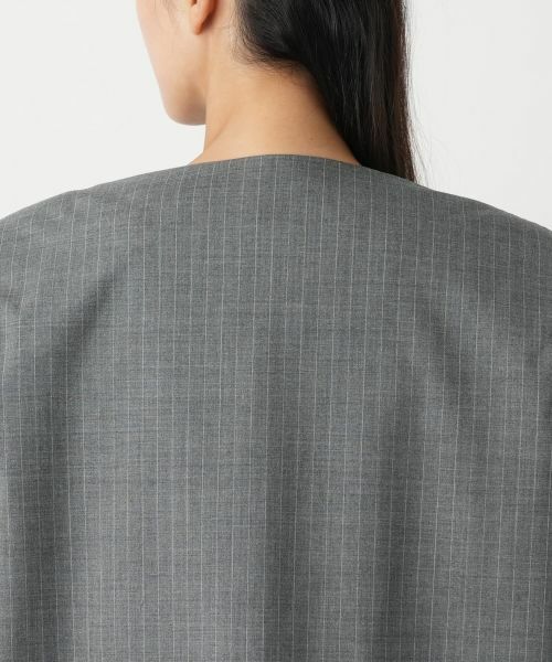 Leilian PLUS HOUSE / レリアンプラスハウス テーラードジャケット | ストライプケープジャケット【NEMIKA】 | 詳細15