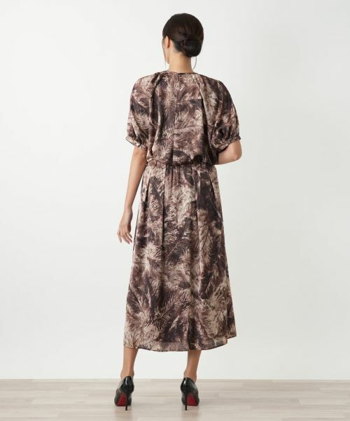 Leilian PLUS HOUSE / レリアンプラスハウス ミニ・ひざ丈スカート | プリントフレアスカート【BOURGE】 | 詳細3