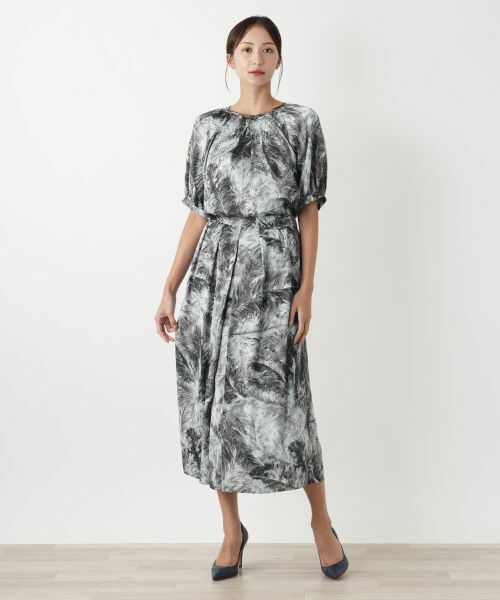 Leilian PLUS HOUSE / レリアンプラスハウス ミニ・ひざ丈スカート | プリントフレアスカート【BOURGE】 | 詳細4