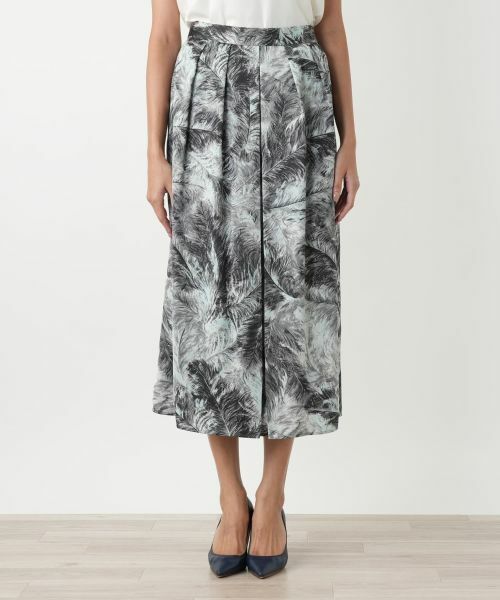 Leilian PLUS HOUSE / レリアンプラスハウス ミニ・ひざ丈スカート | プリントフレアスカート【BOURGE】 | 詳細7