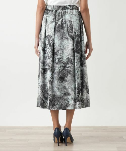 Leilian PLUS HOUSE / レリアンプラスハウス ミニ・ひざ丈スカート | プリントフレアスカート【BOURGE】 | 詳細9