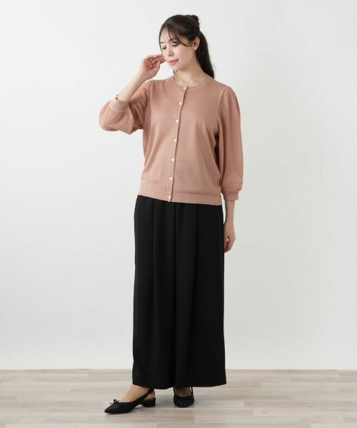 Leilian PLUS HOUSE / レリアンプラスハウス カーディガン・ボレロ | バルーンスリーブカーディガン【BOURGE】 | 詳細1