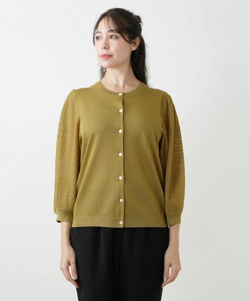 Leilian PLUS HOUSE / レリアンプラスハウス カーディガン・ボレロ | バルーンスリーブカーディガン【BOURGE】 | 詳細10
