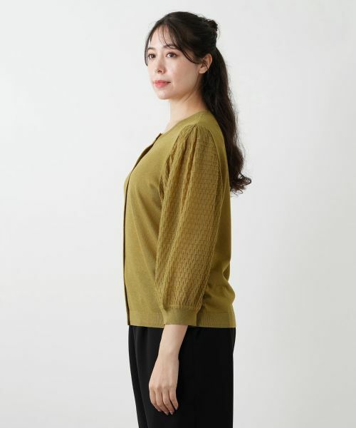 Leilian PLUS HOUSE / レリアンプラスハウス カーディガン・ボレロ | バルーンスリーブカーディガン【BOURGE】 | 詳細11