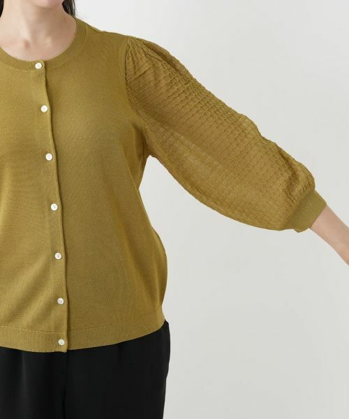 Leilian PLUS HOUSE / レリアンプラスハウス カーディガン・ボレロ | バルーンスリーブカーディガン【BOURGE】 | 詳細14