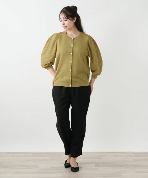 Leilian PLUS HOUSE / レリアンプラスハウス カーディガン・ボレロ | バルーンスリーブカーディガン【BOURGE】 | 詳細7