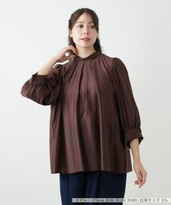 Leilian PLUS HOUSE / レリアンプラスハウス シャツ・ブラウス | タックブラウス【BOURGE】