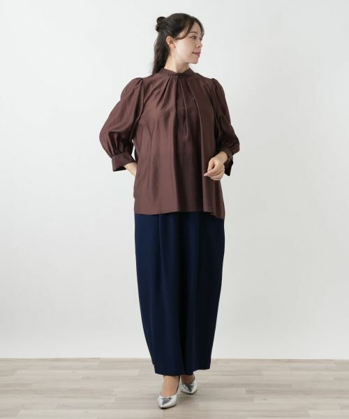 Leilian PLUS HOUSE / レリアンプラスハウス シャツ・ブラウス | タックブラウス【BOURGE】 | 詳細1