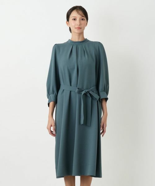 Leilian PLUS HOUSE / レリアンプラスハウス ドレス | スタンドカラーワンピース【BOURGE】 | 詳細10