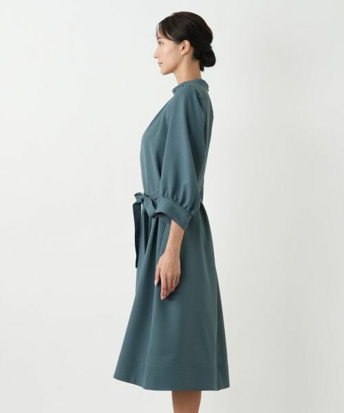 Leilian PLUS HOUSE / レリアンプラスハウス ドレス | スタンドカラーワンピース【BOURGE】 | 詳細11