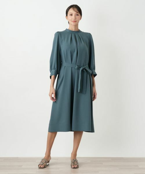 Leilian PLUS HOUSE / レリアンプラスハウス ドレス | スタンドカラーワンピース【BOURGE】 | 詳細7