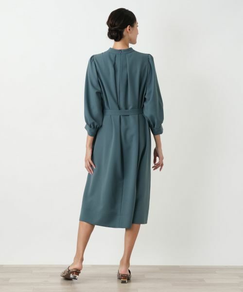 Leilian PLUS HOUSE / レリアンプラスハウス ドレス | スタンドカラーワンピース【BOURGE】 | 詳細9