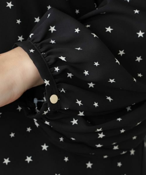 Leilian PLUS HOUSE / レリアンプラスハウス シャツ・ブラウス | 星柄プリントリボンブラウス【NEMIKA】 | 詳細15