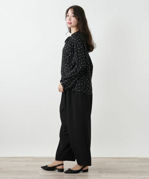 Leilian PLUS HOUSE / レリアンプラスハウス シャツ・ブラウス | 星柄プリントリボンブラウス【NEMIKA】 | 詳細5