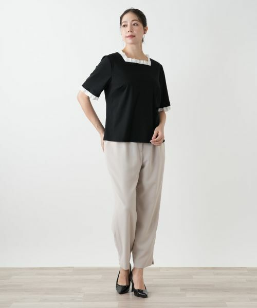 Leilian PLUS HOUSE / レリアンプラスハウス カットソー | スクエアネックカットソー【BOURGE】 | 詳細1