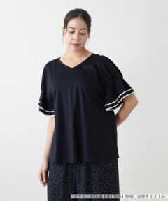 Leilian PLUS HOUSE / レリアンプラスハウス カットソー | フレアスリーブカットソー【BOURGE】