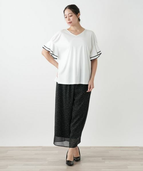 Leilian PLUS HOUSE / レリアンプラスハウス カットソー | フレアスリーブカットソー【BOURGE】 | 詳細1