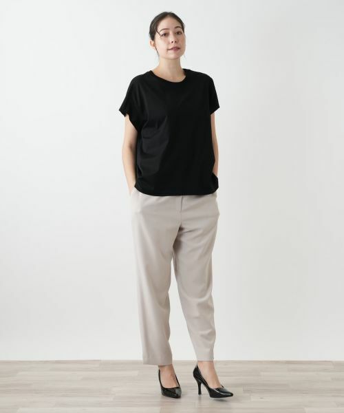 Leilian PLUS HOUSE / レリアンプラスハウス カットソー | サイドドレープカットソー【BOURGE】 | 詳細1