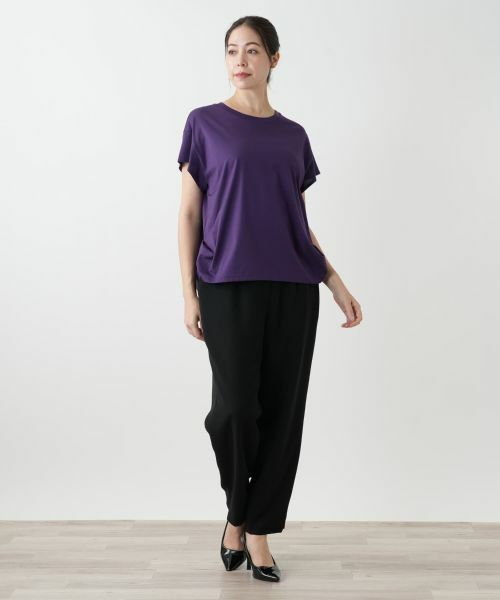 Leilian PLUS HOUSE / レリアンプラスハウス カットソー | サイドドレープカットソー【BOURGE】 | 詳細4