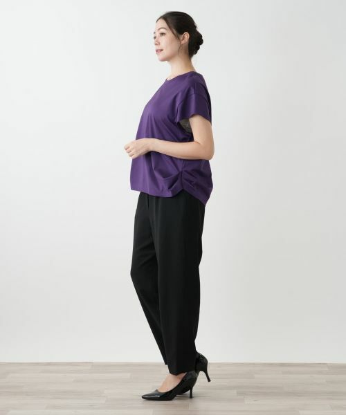 Leilian PLUS HOUSE / レリアンプラスハウス カットソー | サイドドレープカットソー【BOURGE】 | 詳細5