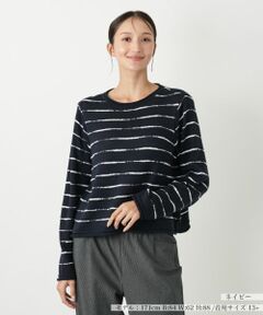 Leilian PLUS HOUSE / レリアンプラスハウス ニット・セーター | ボーダーニットプルオーバー【NEMIKA】