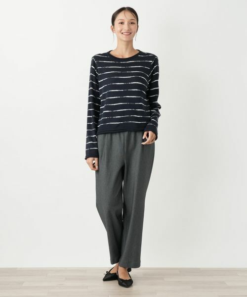 Leilian PLUS HOUSE / レリアンプラスハウス ニット・セーター | ボーダーニットプルオーバー【NEMIKA】 | 詳細1