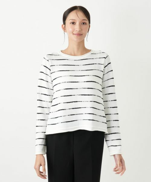 Leilian PLUS HOUSE / レリアンプラスハウス ニット・セーター | ボーダーニットプルオーバー【NEMIKA】 | 詳細10