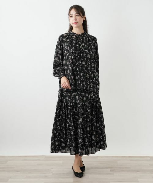 Leilian PLUS HOUSE / レリアンプラスハウス シャツ・ブラウス | フラワー柄ボウタイブラウス【BOURGE】 | 詳細1