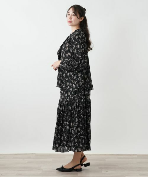 Leilian PLUS HOUSE / レリアンプラスハウス シャツ・ブラウス | フラワー柄ボウタイブラウス【BOURGE】 | 詳細2