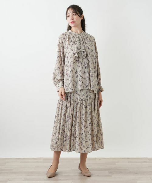 Leilian PLUS HOUSE / レリアンプラスハウス シャツ・ブラウス | フラワー柄ボウタイブラウス【BOURGE】 | 詳細4