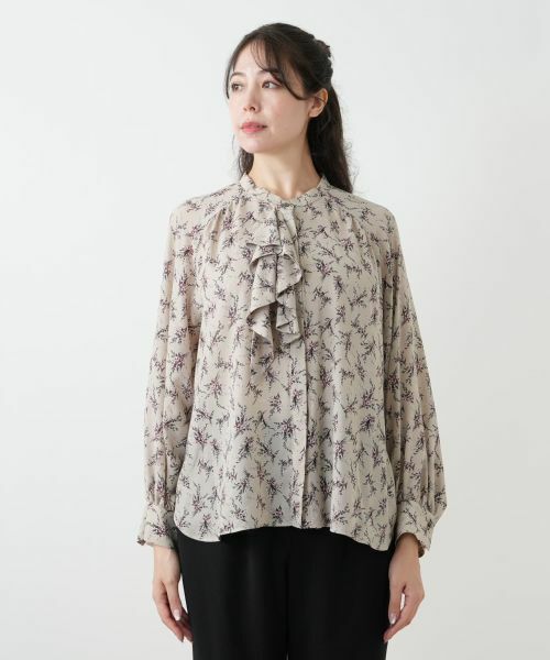 Leilian PLUS HOUSE / レリアンプラスハウス シャツ・ブラウス | フラワー柄ボウタイブラウス【BOURGE】 | 詳細7