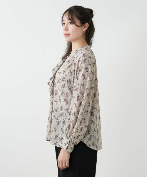 Leilian PLUS HOUSE / レリアンプラスハウス シャツ・ブラウス | フラワー柄ボウタイブラウス【BOURGE】 | 詳細8