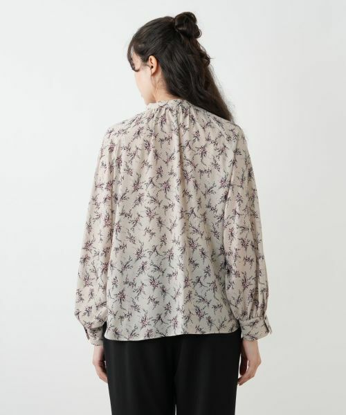 Leilian PLUS HOUSE / レリアンプラスハウス シャツ・ブラウス | フラワー柄ボウタイブラウス【BOURGE】 | 詳細9