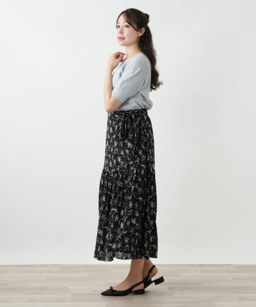 Leilian PLUS HOUSE / レリアンプラスハウス ミニ・ひざ丈スカート | フラワー柄ロングスカート【BOURGE】 | 詳細2