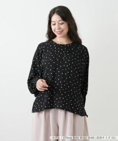 Leilian PLUS HOUSE / レリアンプラスハウス シャツ・ブラウス | 星柄プリントブラウス【NEMIKA】